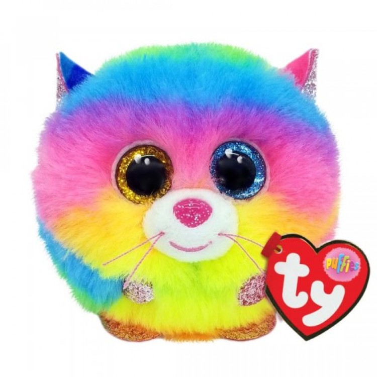 TY Gizmo the Cat Beanie Balls Plush Puffies