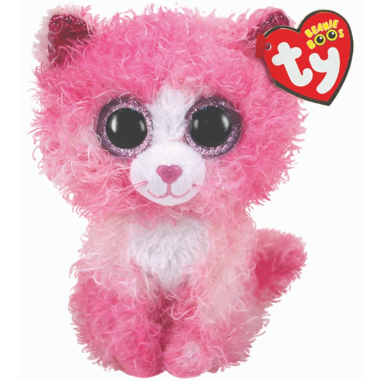 TY Reagan the Pink Cat Beanie Boo Regular Size