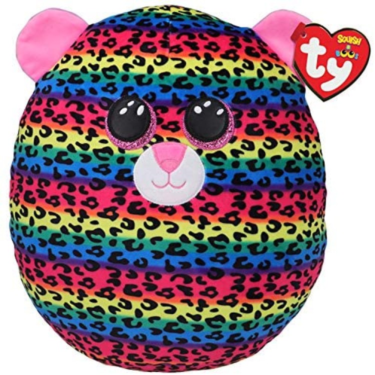 TY Squish a Boos Dotty the Rainbow Leopard