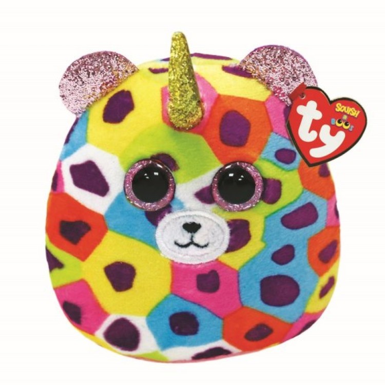 TY Squish a Boos Giselle the Leopard with Horn Mini Plush