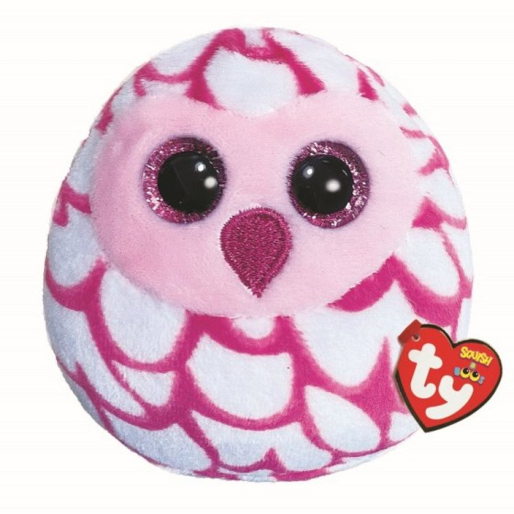 TY Squish a Boos Pinky the Owl Mini Plush