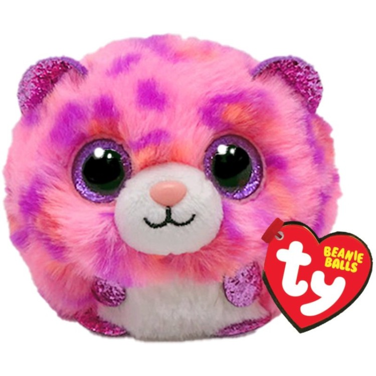 TY Beanie Balls Plush - Topaz the Leopard (Puffies)