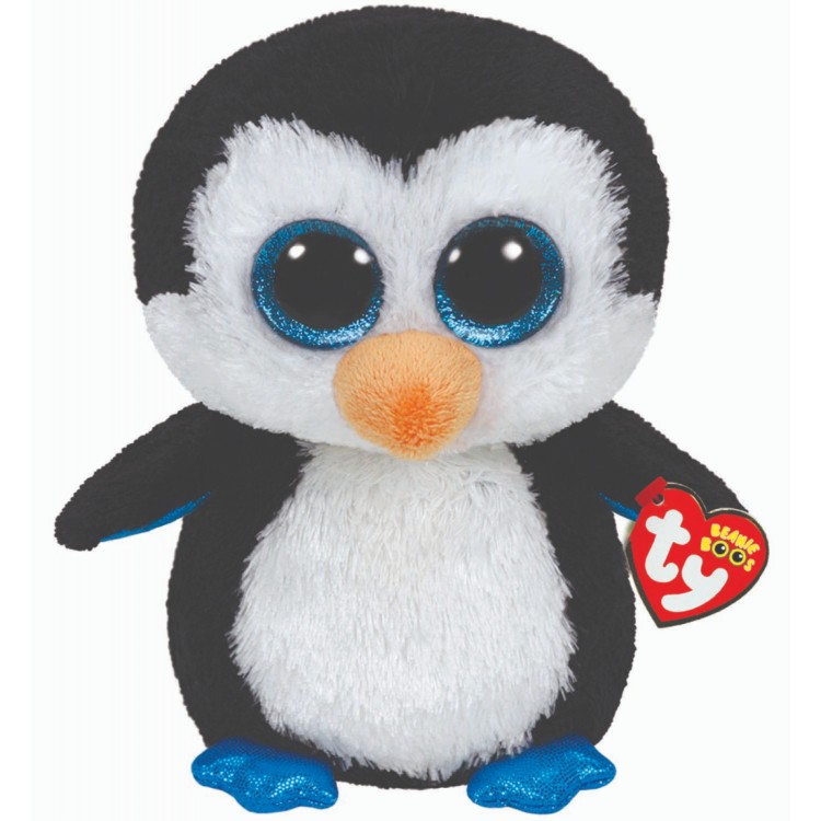 TY Waddles the Penguin Beanie Boo Medium Size