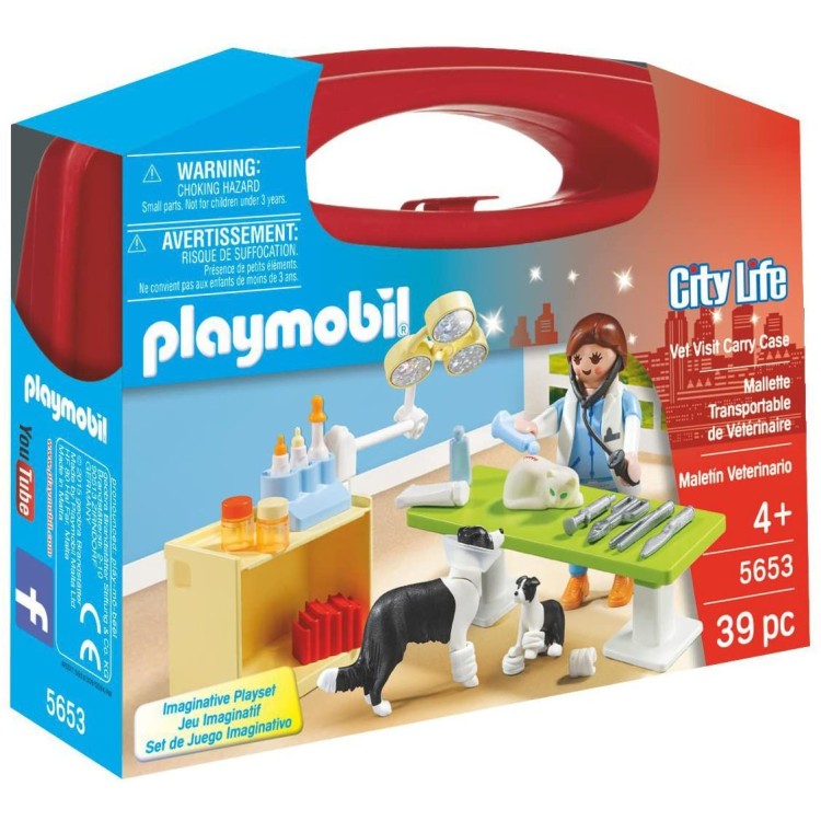 Playmobil 5653 City Life Vet Visit Carry Case