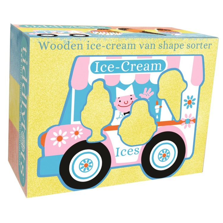 Tiddlytots Wooden Ice Cream Van Shape Sorter