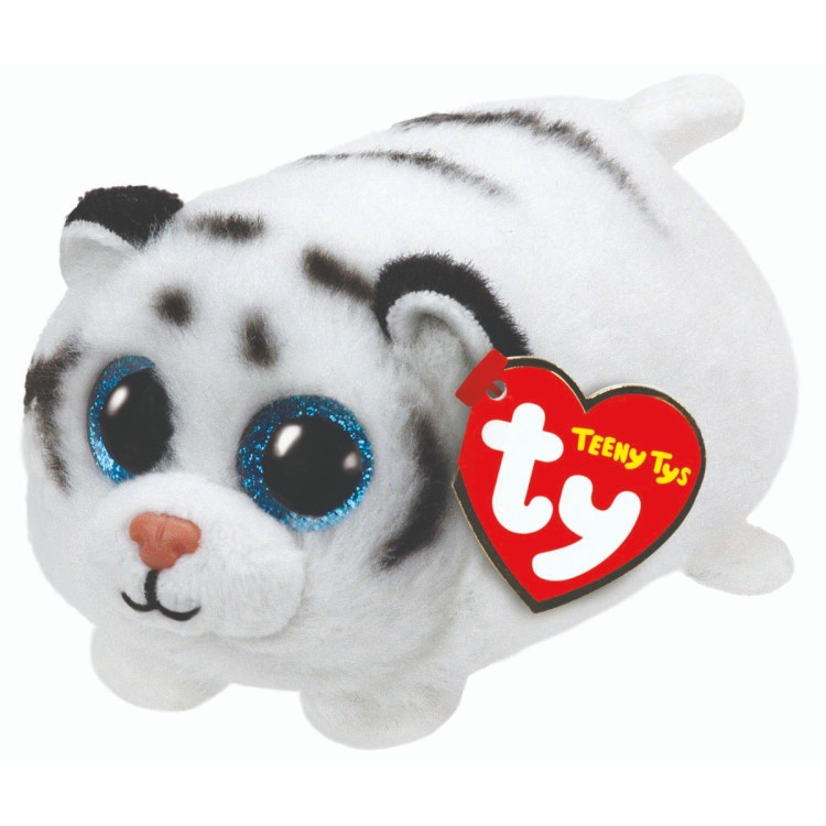 TY Teeny Ty Zack the White Tiger Plush